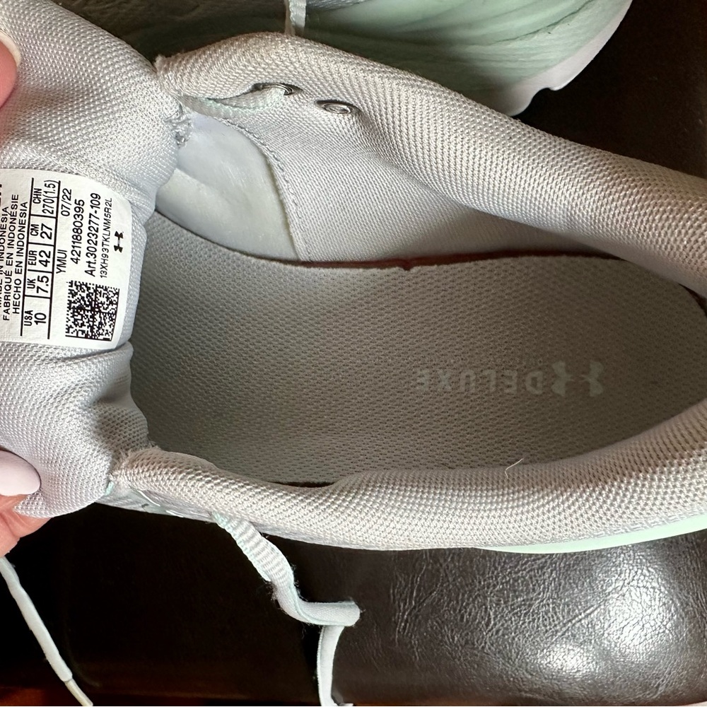 Under Armour Women’s Charged Gemini Running Shoes Size 10 • Mint Green & White - Picture 9 of 10